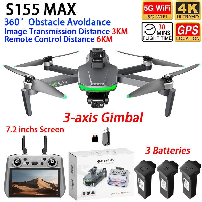 Drone S155 MAX GPS WIFI 3KM FP - Drone Gimbal 3 Axis avis et prix