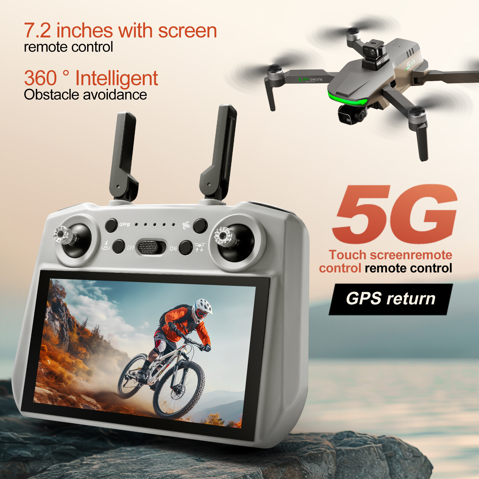 Drone S155 MAX GPS WIFI 3KM FP - Drone Gimbal 3 Axis avis et prix